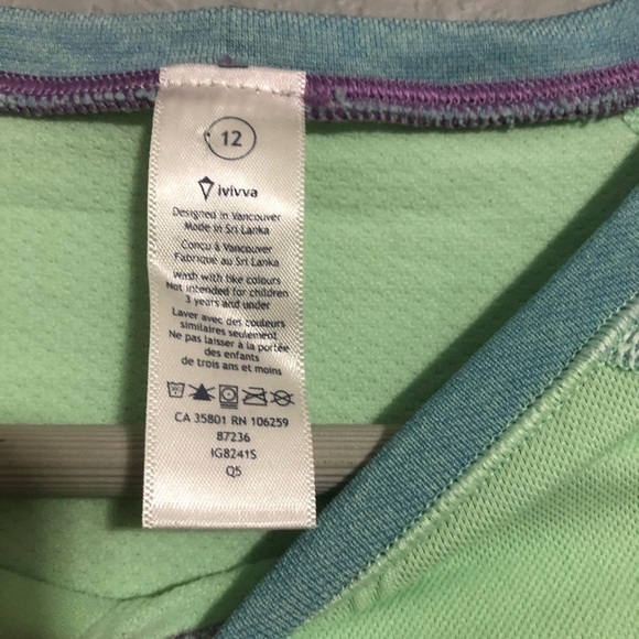 Ivivva Lululemon Officially Awesome Ombré green blue Dress - Picture 3 of 9